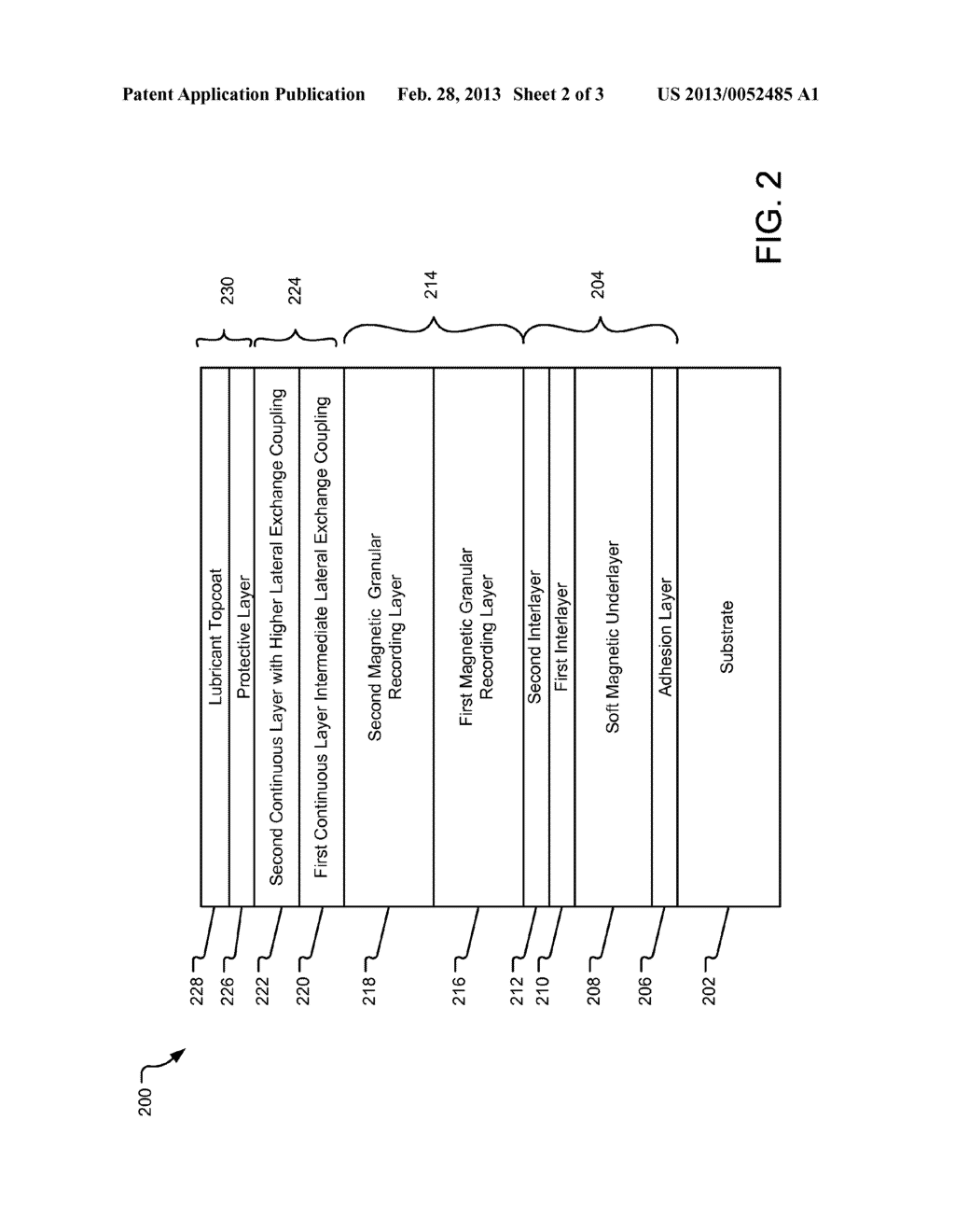 RECORDING STACK WITH A DUAL CONTINUOUS LAYER - diagram, schematic, and image 03