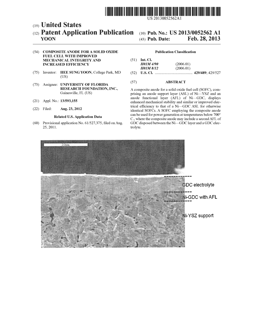 COMPOSITE ANODE FOR A SOLID OXIDE FUEL CELL WITH IMPROVED MECHANICAL     INTEGRITY AND INCREASED EFFICIENCY - diagram, schematic, and image 01