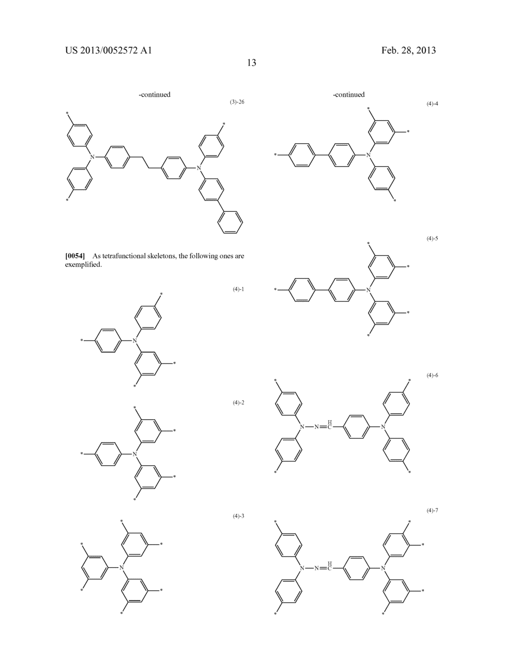 COMPOUND, CHARGE TRANSPORTING FILM, PHOTOELECTRIC CONVERSION DEVICE, AND     ELECTROPHOTOGRAPHIC PHOTORECEPTOR USING THE COMPOUND, METHOD OF PRODUCING     ELECTROPHOTOGRAPHIC PHOTORECEPTOR, PROCESS CARTRIDGE, AND IMAGE FORMING     APPARATUS - diagram, schematic, and image 33