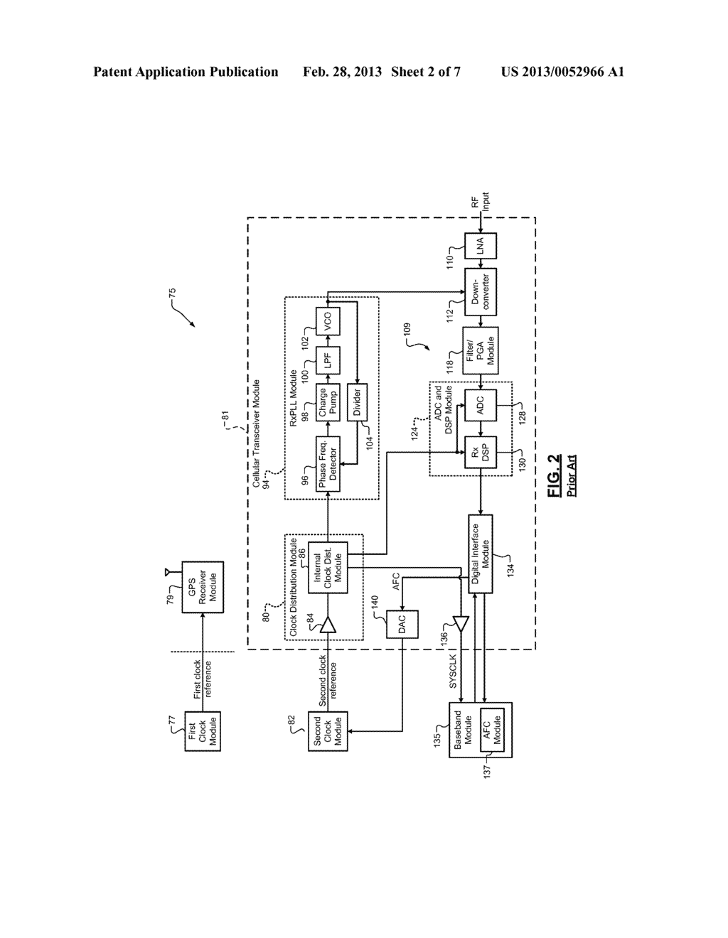 System and Transceiver Clocking to Minimize Required Number of Reference     Sources in Multi-Function Cellular Applications Including GPS - diagram, schematic, and image 03