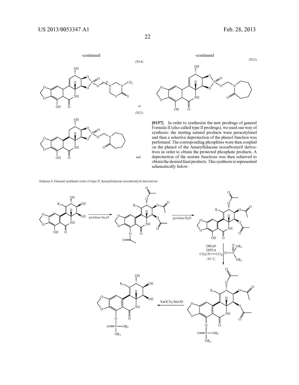 PRO-DRUGS OF AMARYLLIDACEAE ISOCARBOSTYRIL PRODUCTS AND THEIR USE AGAINST     BRAIN TUMORS - diagram, schematic, and image 32