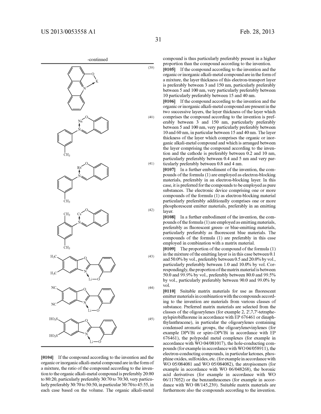 ORGANIC COMPOUNDS FOR ELECTROLUMINESCENT DEVICES - diagram, schematic, and image 32