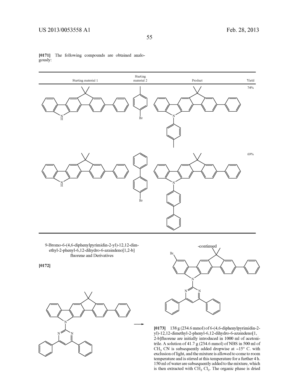 ORGANIC COMPOUNDS FOR ELECTROLUMINESCENT DEVICES - diagram, schematic, and image 56