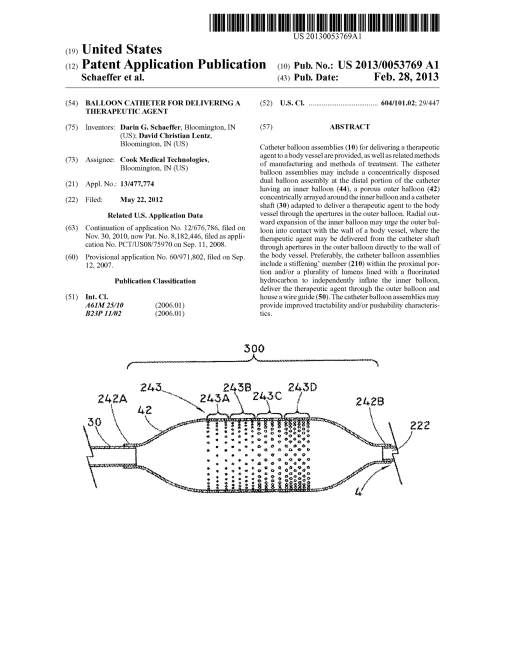 BALLOON CATHETER FOR DELIVERING A THERAPEUTIC AGENT - diagram, schematic, and image 01