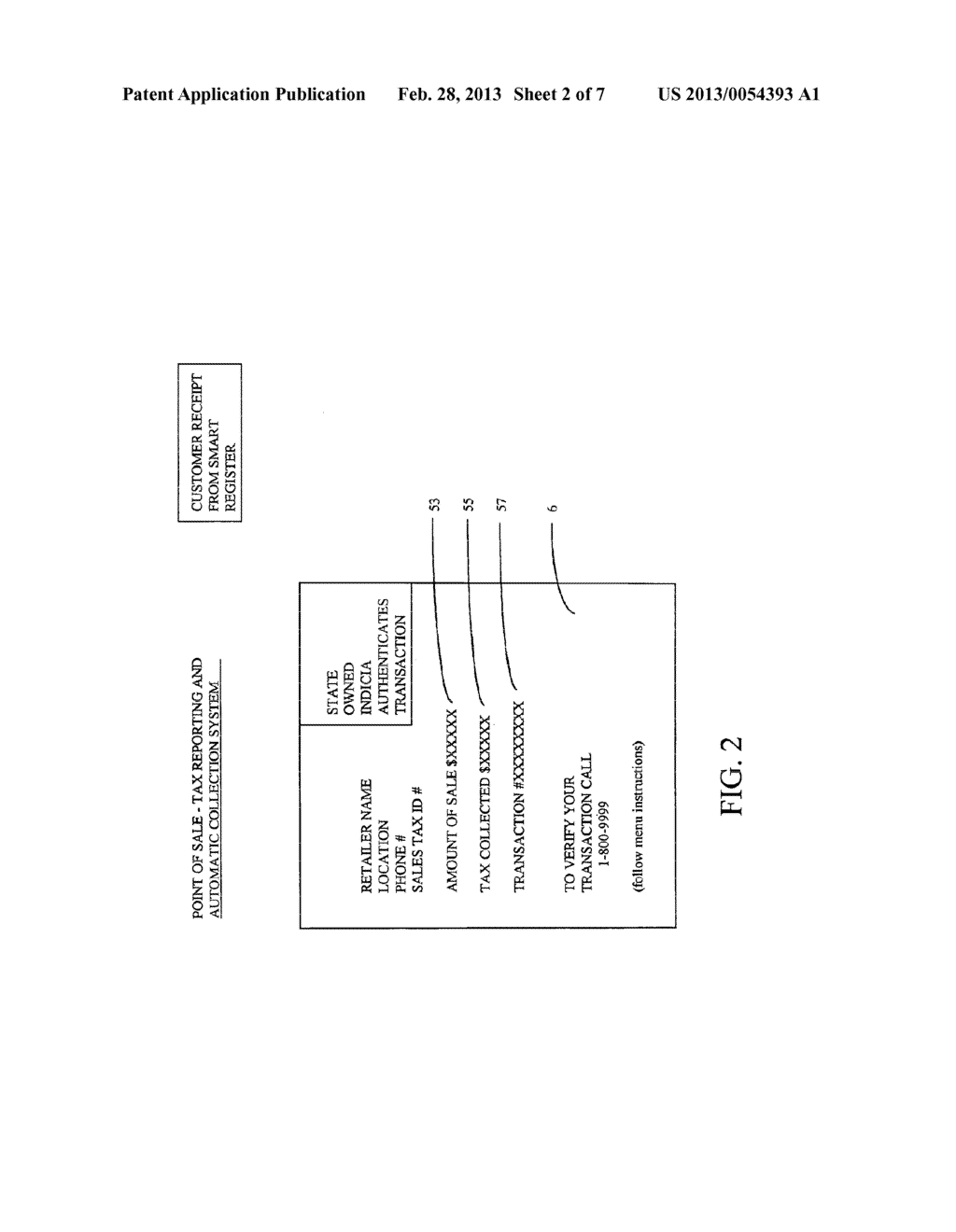 POINT OF SALE TAX REPORTING AND AUTOMATIC COLLECTION SYSTEM WITH TAX     REGISTER - diagram, schematic, and image 03