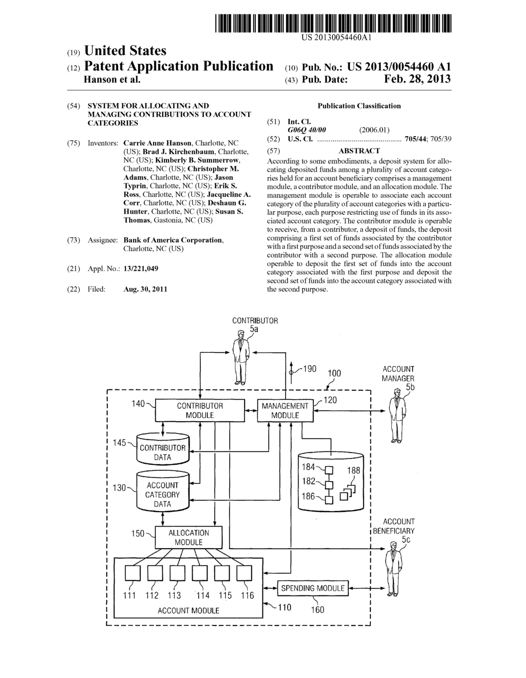 System for Allocating and Managing Contributions to Account Categories - diagram, schematic, and image 01