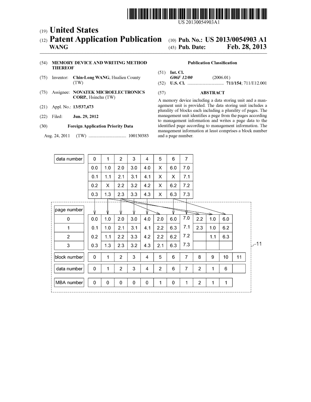 MEMORY DEVICE AND WRITING METHOD THEREOF - diagram, schematic, and image 01