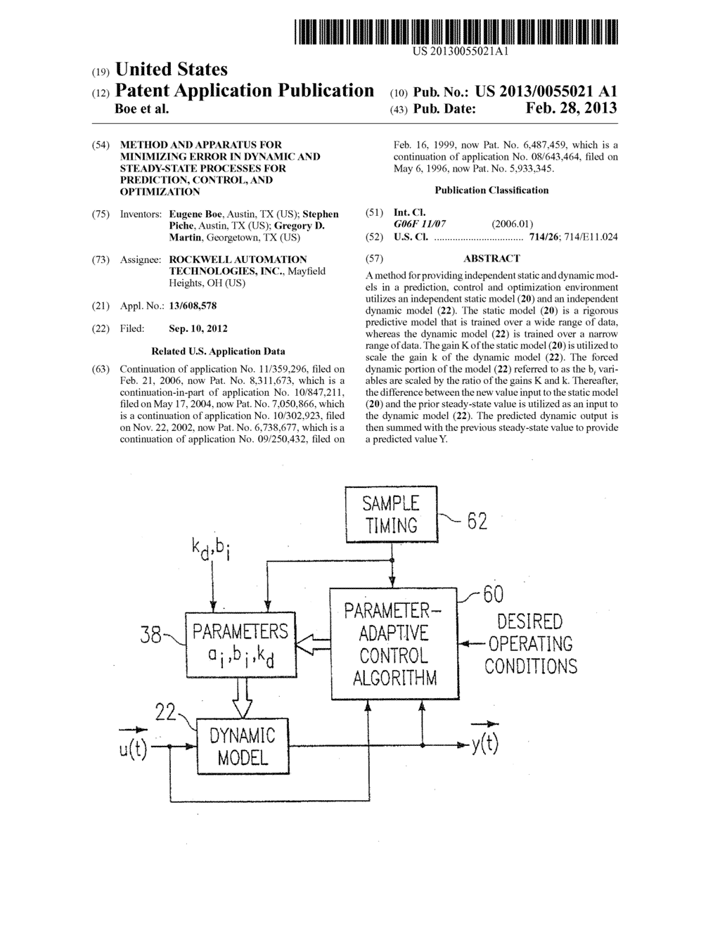 METHOD AND APPARATUS FOR MINIMIZING ERROR IN DYNAMIC AND STEADY-STATE     PROCESSES FOR PREDICTION, CONTROL, AND OPTIMIZATION - diagram, schematic, and image 01