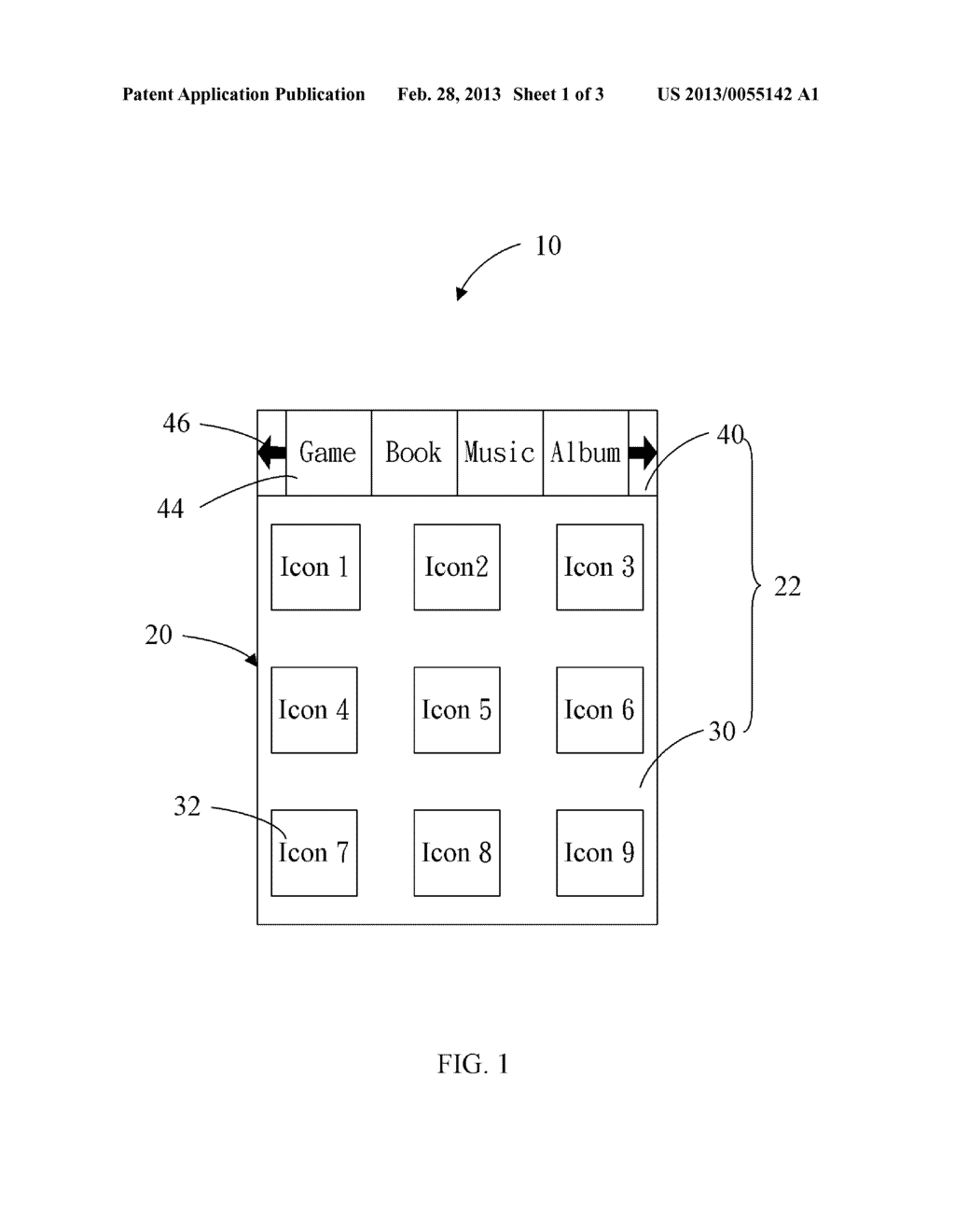 ELECTRONIC DEVICE WITH TOUCH SCREEN DEVICE, METHOD OF MOVING FUNCTION ICON     AND COMPUTER READABLE STORAGE MEDIA COMPRISING COMPUTER EXECUTABLE     INSTRUCTIONS - diagram, schematic, and image 02