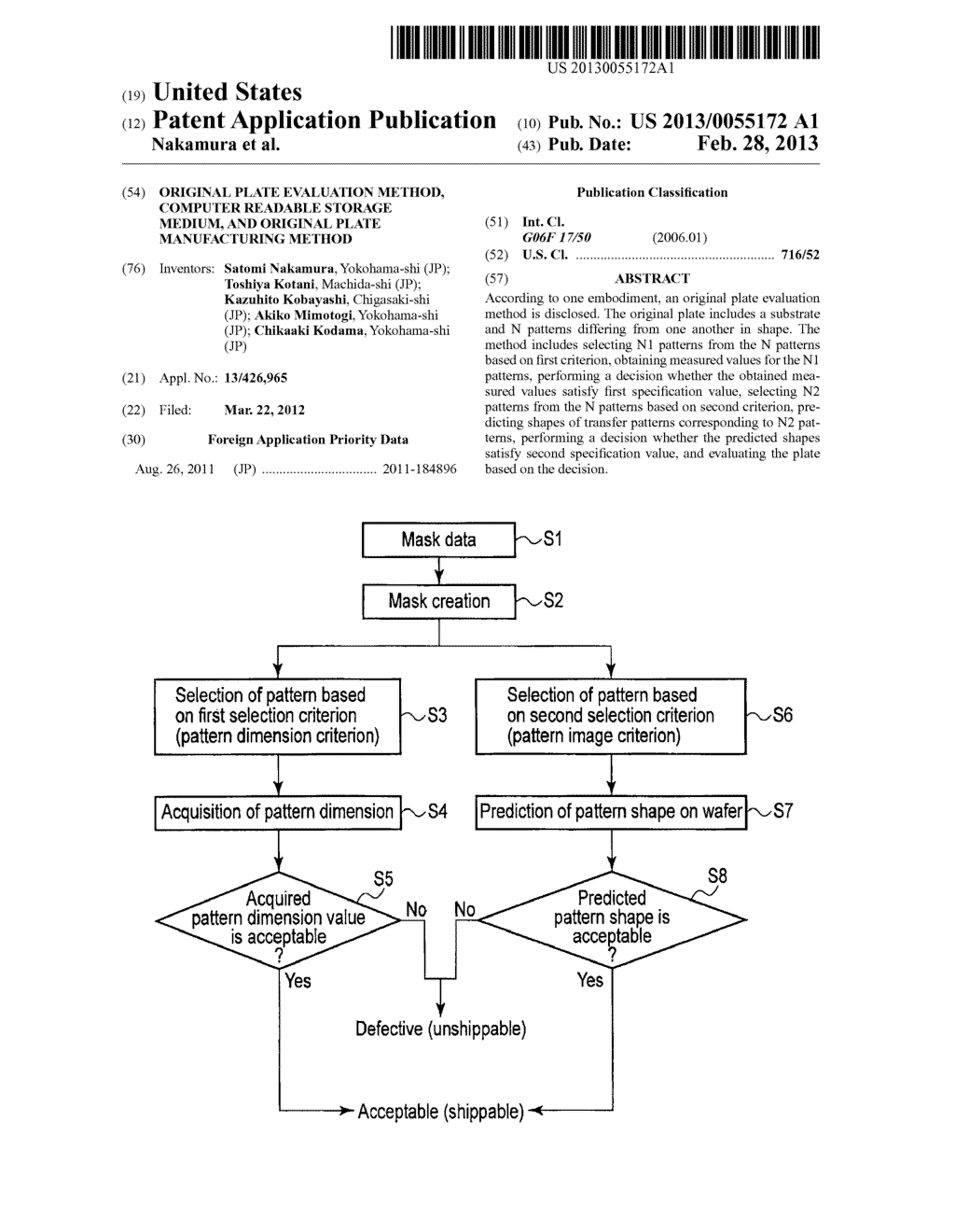 ORIGINAL PLATE EVALUATION METHOD, COMPUTER READABLE STORAGE MEDIUM, AND     ORIGINAL PLATE MANUFACTURING METHOD - diagram, schematic, and image 01