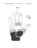 METHOD FOR DESIGNING A PROTECTIVE GLOVE TO BE USED IN PERFORMING A CYCLE     OF MANUAL OPERATIONS IN AN INDUSTRIAL PRODUCTION LINE, AND GLOVE DESIGNED     BY THIS METHOD diagram and image