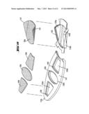 Shoe-Reinforcement Material and Barrier Unit, Composite Shoe Sole, and     Footwear Constituted Thereof diagram and image