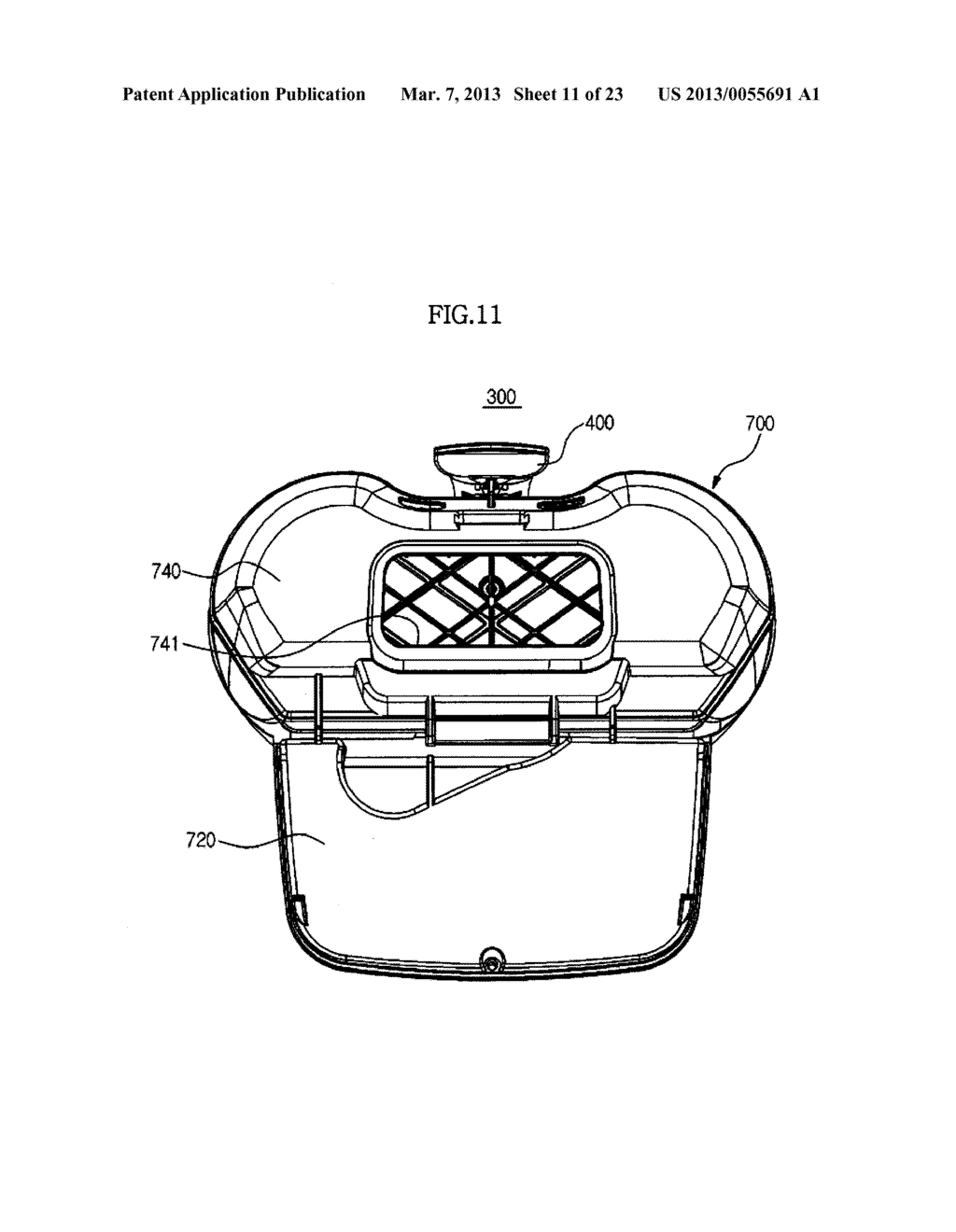 VACUUM CLEANER AND DUST SEPARATING APPARATUS THEREOF - diagram, schematic, and image 12