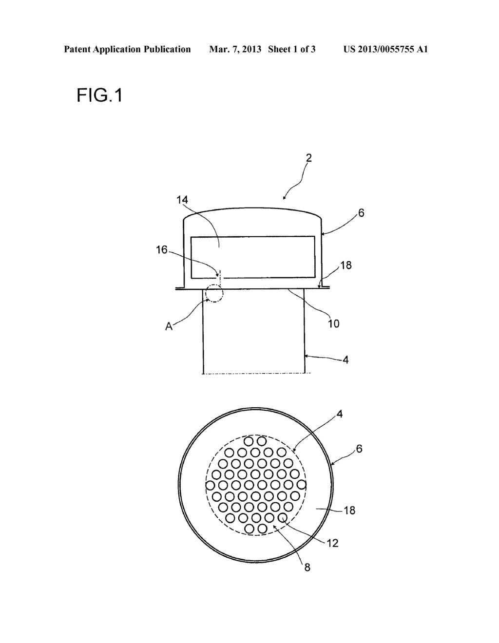 DISTRIBUTOR DEVICE FOR DISTRIBUTING LIQUID TO TUBES OF A TUBE-BUNDLE     APPARATUS, AND ALSO TUBE-BUNDLE APPARATUS, IN PARTICULAR FALLING-FILM     EVAPORATOR - diagram, schematic, and image 02