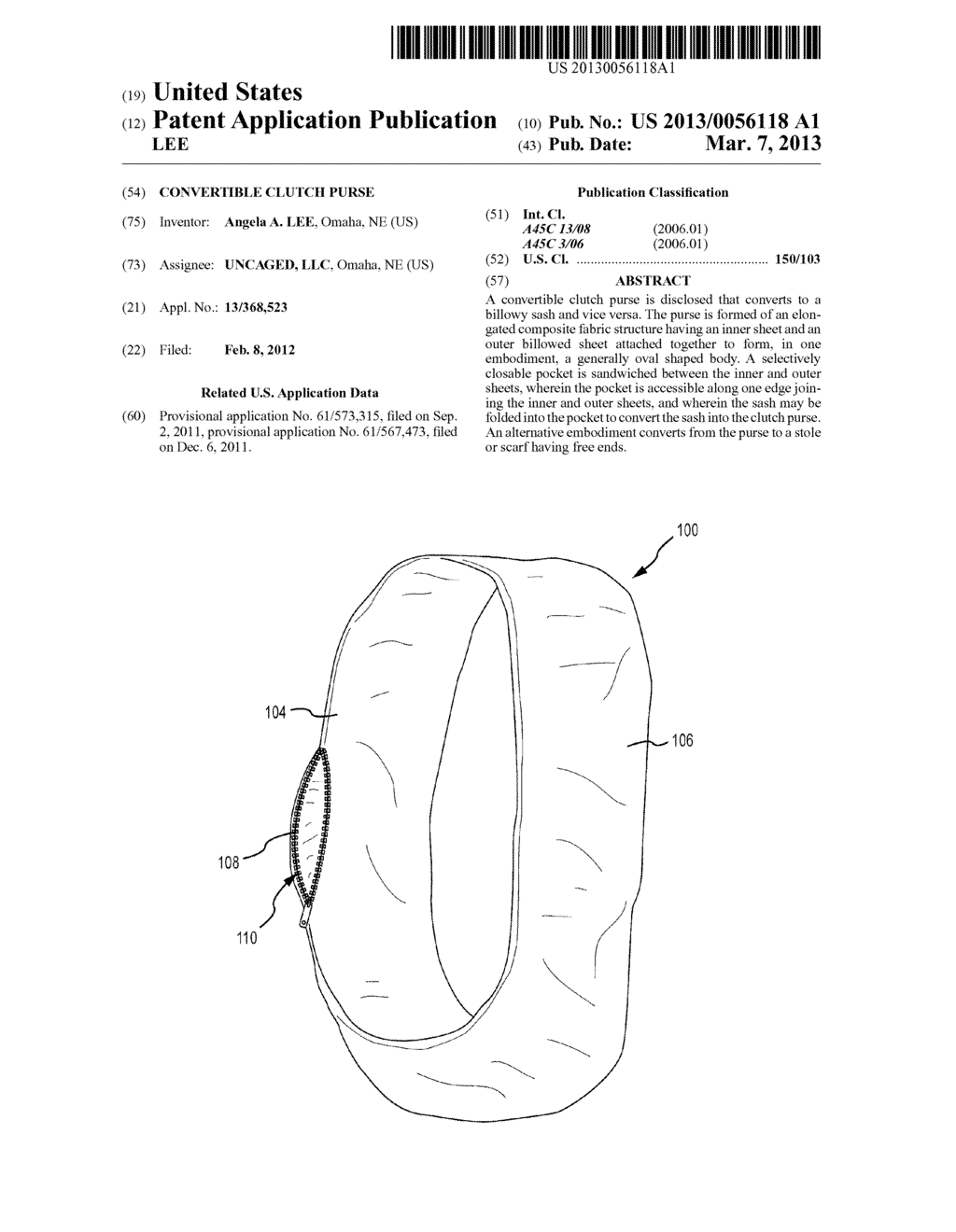 CONVERTIBLE CLUTCH PURSE - diagram, schematic, and image 01