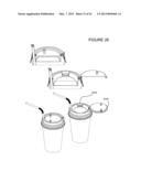 CUP LID WITH INTEGRATED CONTAINER diagram and image