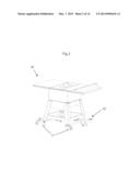 MOBILE BASE FOR A TABLE SAW diagram and image