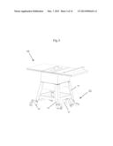 MOBILE BASE FOR A TABLE SAW diagram and image