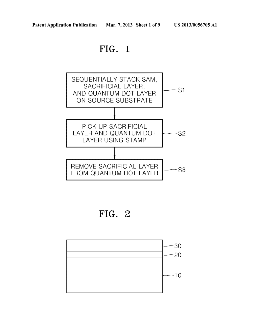 METHOD OF MANUFACTURING QUANTUM DOT LAYER AND QUANTUM DOT OPTOELECTRONIC     DEVICE INCLUDING THE QUANTUM DOT LAYER - diagram, schematic, and image 02