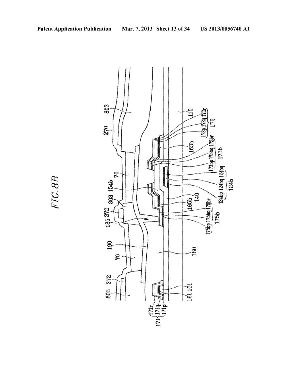 THIN FILM TRANSISTOR ARRAY PANEL INCLUDING LAYERED LINE STRUCTURE AND     METHOD FOR MANUFACTURING THE SAME - diagram, schematic, and image 14