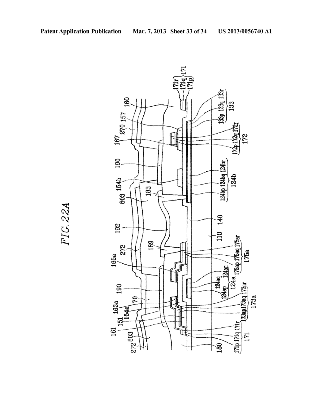 THIN FILM TRANSISTOR ARRAY PANEL INCLUDING LAYERED LINE STRUCTURE AND     METHOD FOR MANUFACTURING THE SAME - diagram, schematic, and image 34