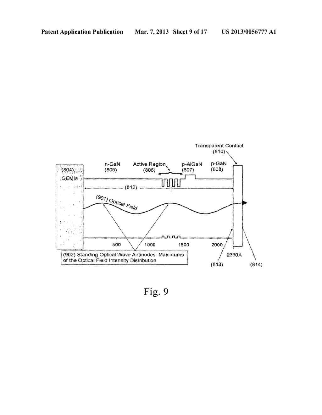 III-NITRIDE LIGHT-EMITTING DEVICES WITH REFLECTIVE ENGINEERED GROWTH     TEMPLATES AND MANUFACTURING METHOD - diagram, schematic, and image 10