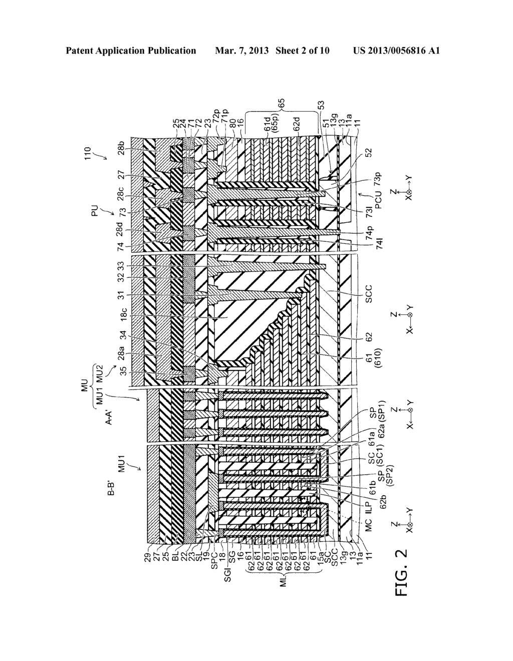 NONVOLATILE SEMICONDUCTOR MEMORY DEVICE AND METHOD FOR MANUFACTURING SAME - diagram, schematic, and image 03