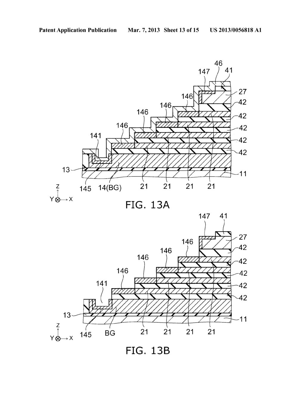 NONVOLATILE SEMICONDUCTOR STORAGE DEVICE AND METHOD FOR MANUFACTURING SAME - diagram, schematic, and image 14
