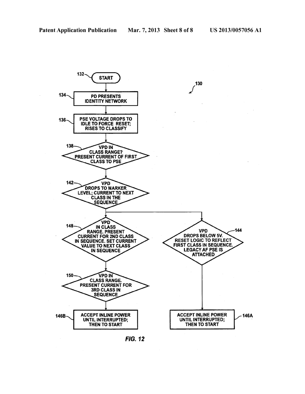 POWERED DEVICE CLASSIFICATION IN A WIRED DATA TELECOMMUNICATIONS NETWORK - diagram, schematic, and image 09