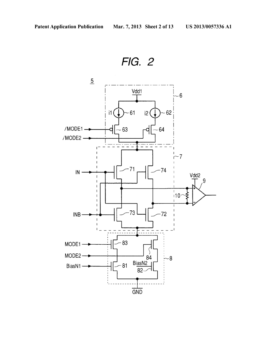 SOLID-STATE IMAGE SENSOR DEVICE AND DIFFERENTIAL INTERFACE THEREOF - diagram, schematic, and image 03