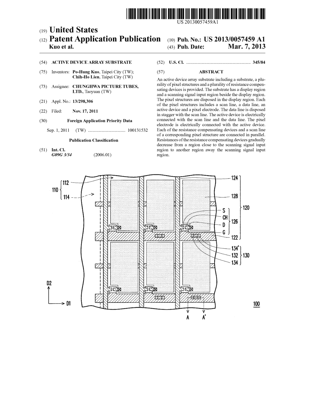 ACTIVE DEVICE ARRAY SUBSTRATE - diagram, schematic, and image 01