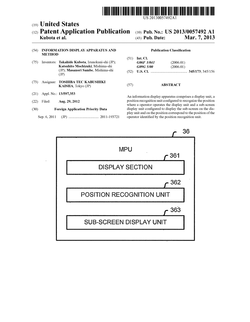 INFORMATION DISPLAY APPARATUS AND METHOD - diagram, schematic, and image 01