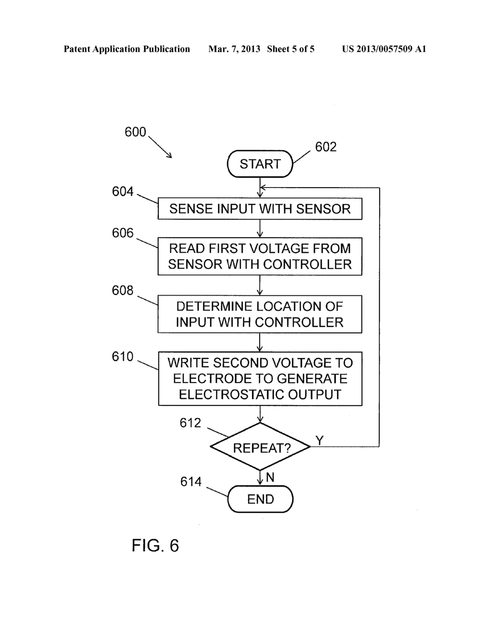 HAPTIC OUTPUT DEVICE AND METHOD OF GENERATING A HAPTIC EFFECT IN A HAPTIC     OUTPUT DEVICE - diagram, schematic, and image 06