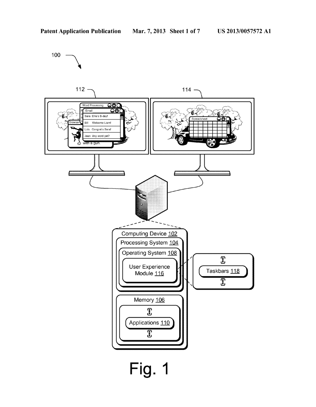 Multiple Display Device Taskbars - diagram, schematic, and image 02