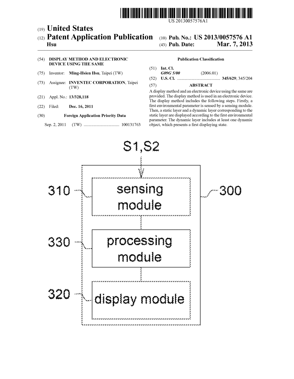 DISPLAY METHOD AND ELECTRONIC DEVICE USING THE SAME - diagram, schematic, and image 01