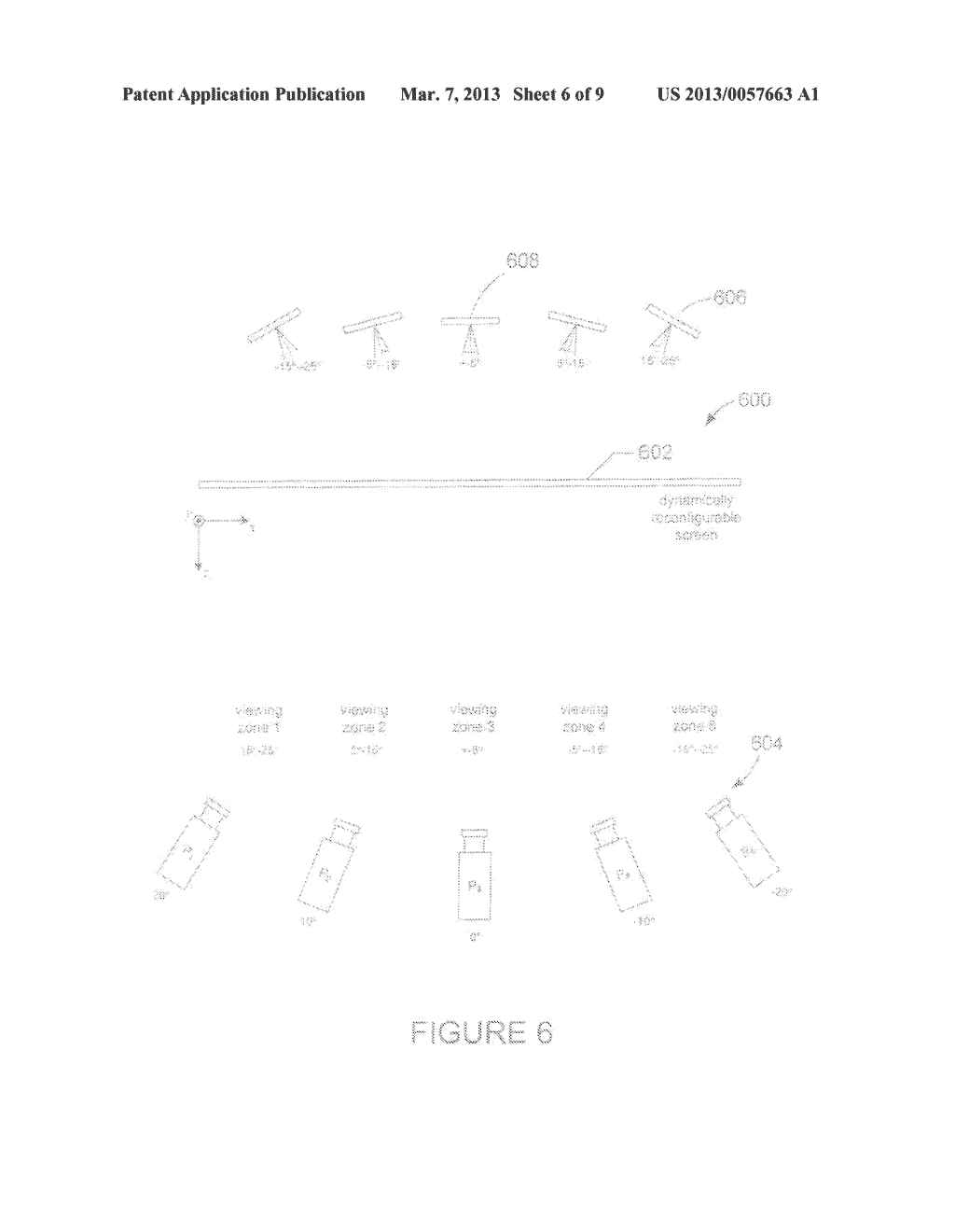 IMAGE VIEWING SYSTEMS WITH DYNAMICALLY RECONFIGURABLE SCREENS FOR     THREE-DIMENSIONAL VIEWING - diagram, schematic, and image 07