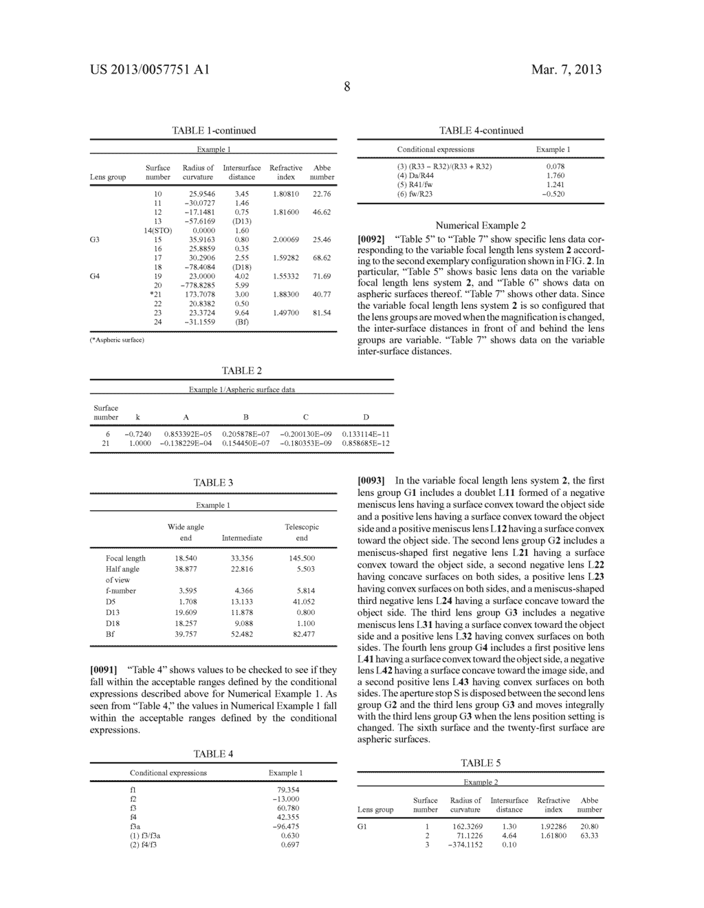 VARIABLE FOCAL LENGTH LENS SYSTEM AND IMAGING APPARATUS - diagram, schematic, and image 25