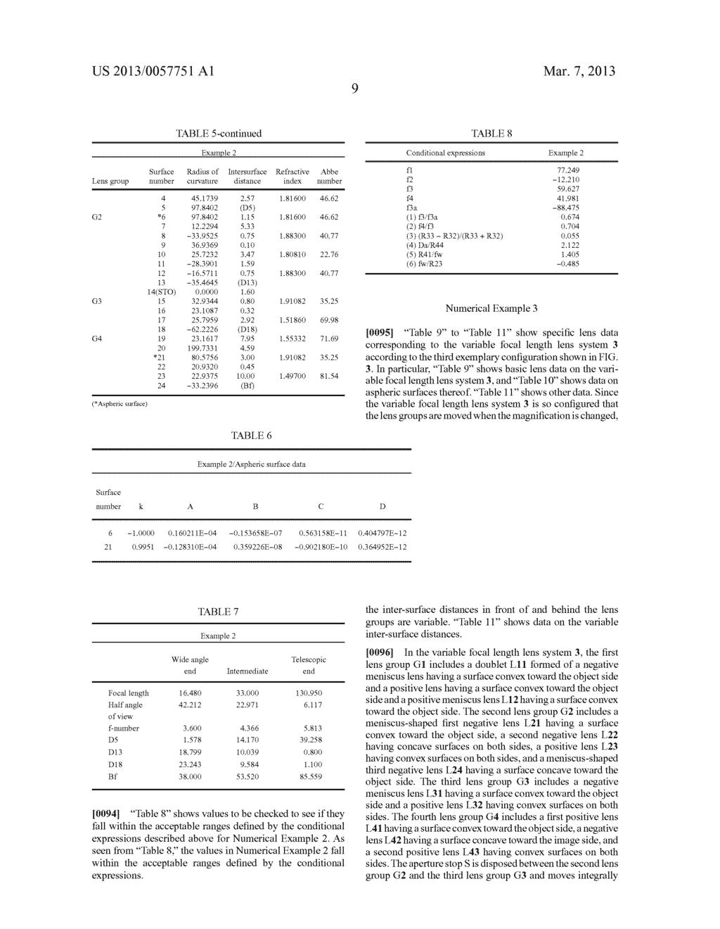 VARIABLE FOCAL LENGTH LENS SYSTEM AND IMAGING APPARATUS - diagram, schematic, and image 26