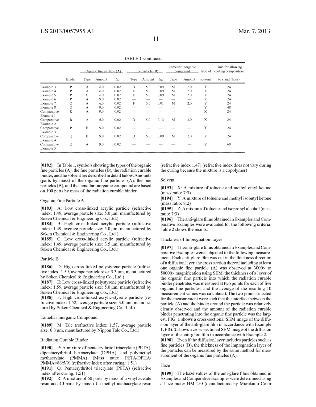 ANTI-GLARE FILM, MANUFACTURING METHOD FOR SAME, POLARIZING PLATE AND IMAGE     DISPLAY DEVICE - diagram, schematic, and image 14