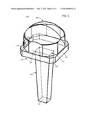 SINGLE PIECE LIGHT GUIDE HAVING LIGHT ROD AND LENS diagram and image