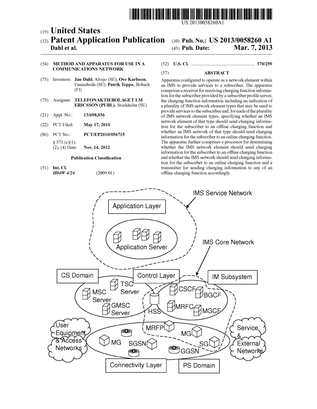 Method and Apparatus for Use in a Communications Network - diagram, schematic, and image 01