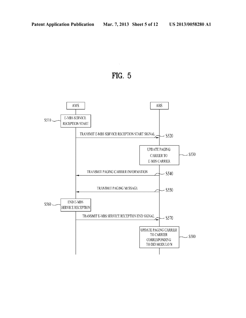 PAGING METHOD AND DEVICE FOR E-MBS TERMINAL IN MULTI-CARRIER SYSTEM - diagram, schematic, and image 06