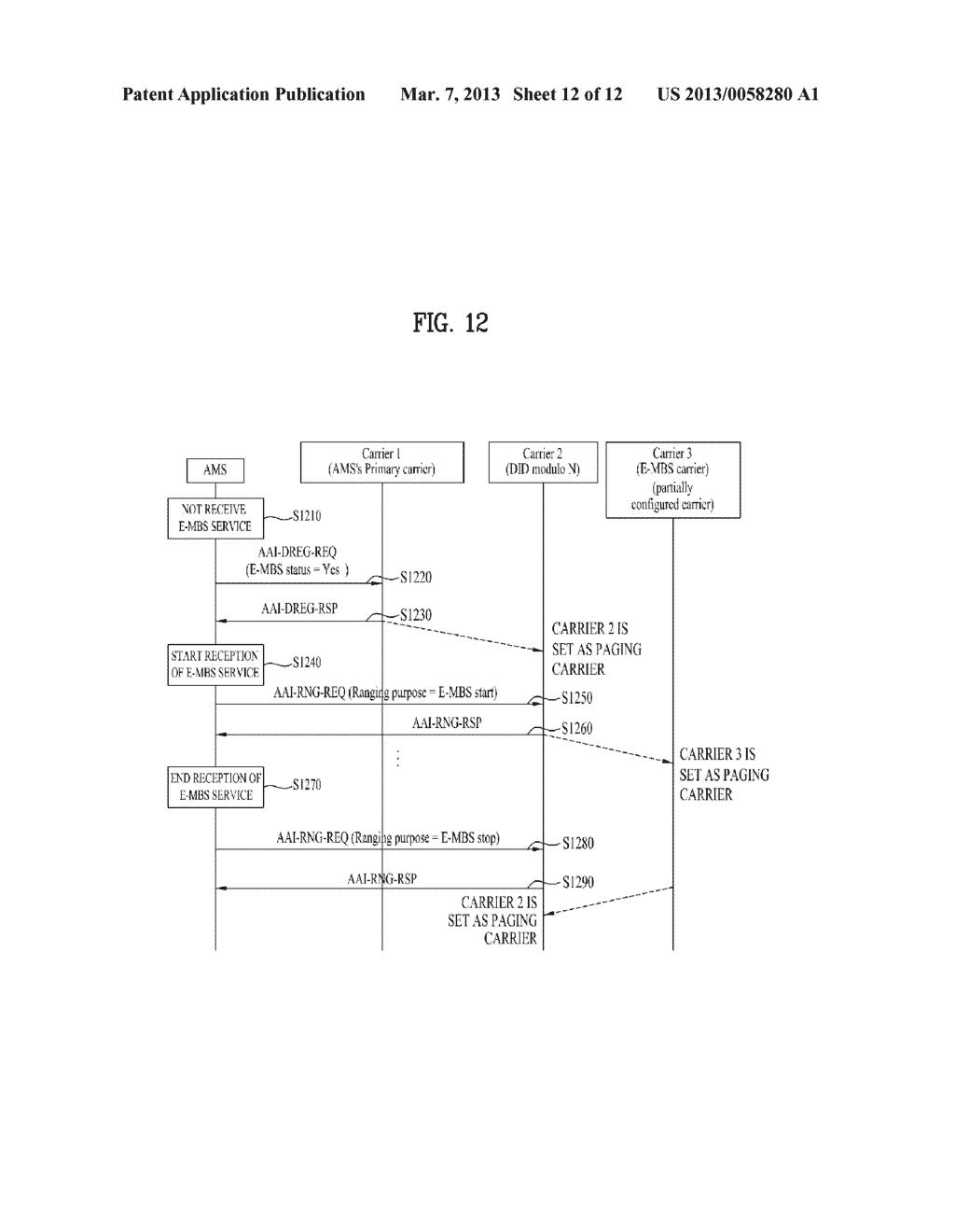 PAGING METHOD AND DEVICE FOR E-MBS TERMINAL IN MULTI-CARRIER SYSTEM - diagram, schematic, and image 13