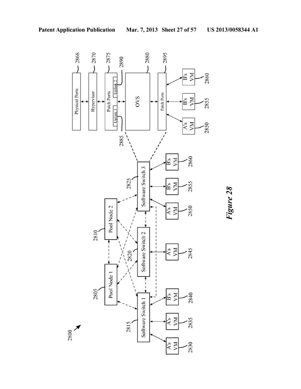 ONE-HOP PACKET PROCESSING IN A NETWORK WITH MANAGED SWITCHING ELEMENTS - diagram, schematic, and image 28