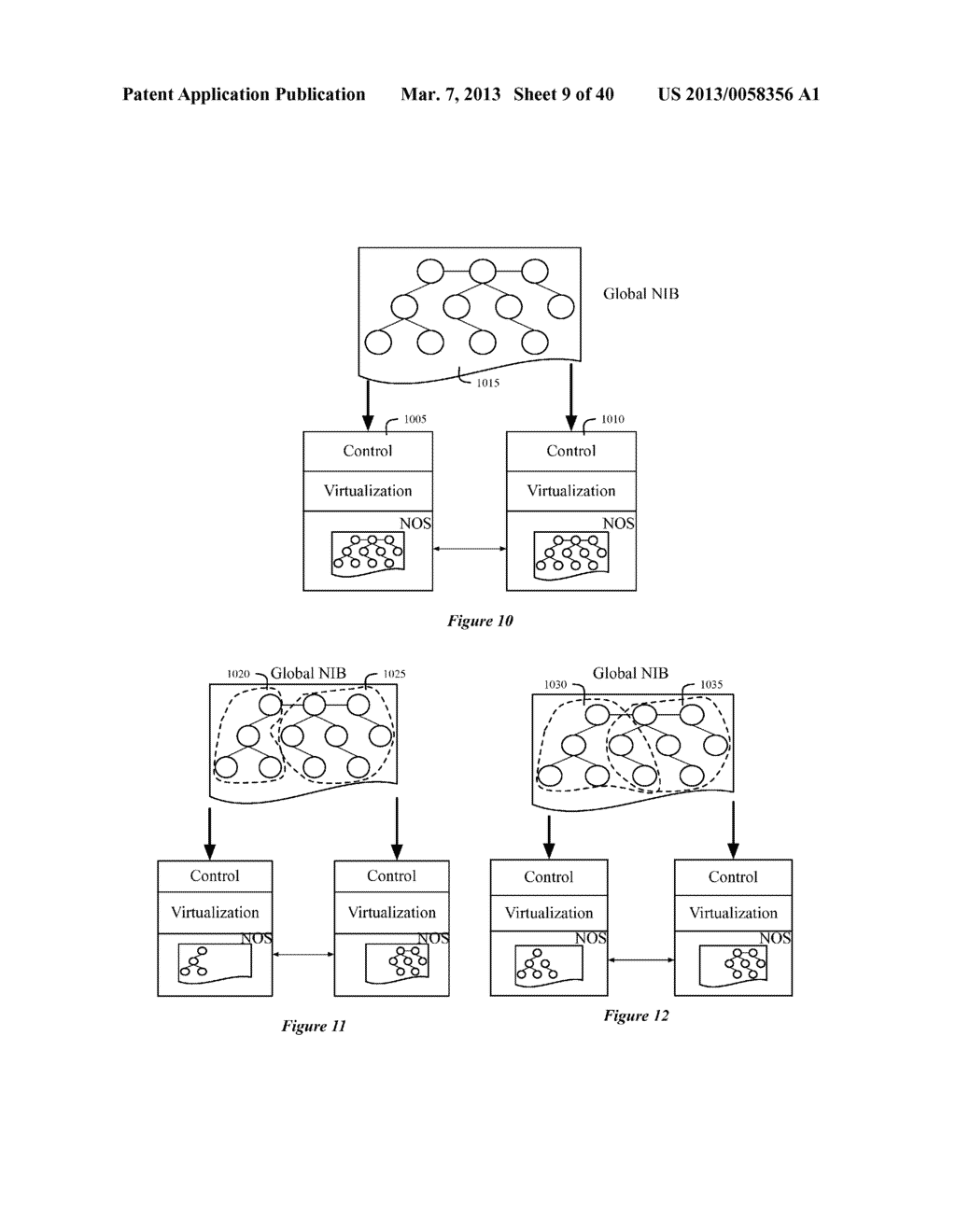 METHOD AND APPARATUS FOR USING A NETWORK INFORMATION BASE TO CONTROL A     PLURALITY OF SHARED NETWORK INFRASTRUCTURE SWITCHING ELEMENTS - diagram, schematic, and image 10