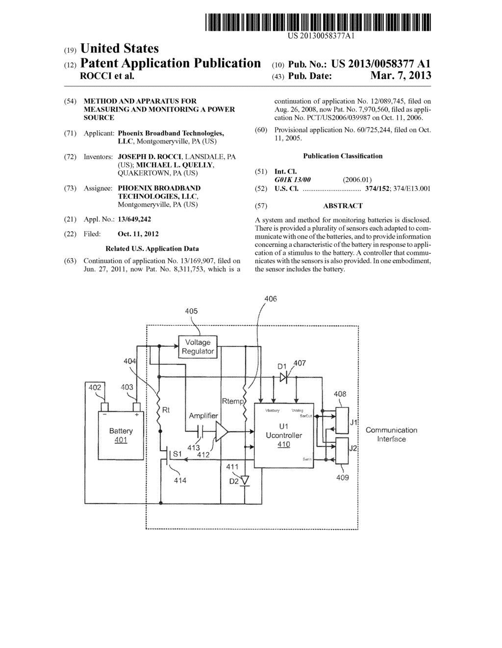 Method and Apparatus for Measuring and Monitoring a Power Source - diagram, schematic, and image 01