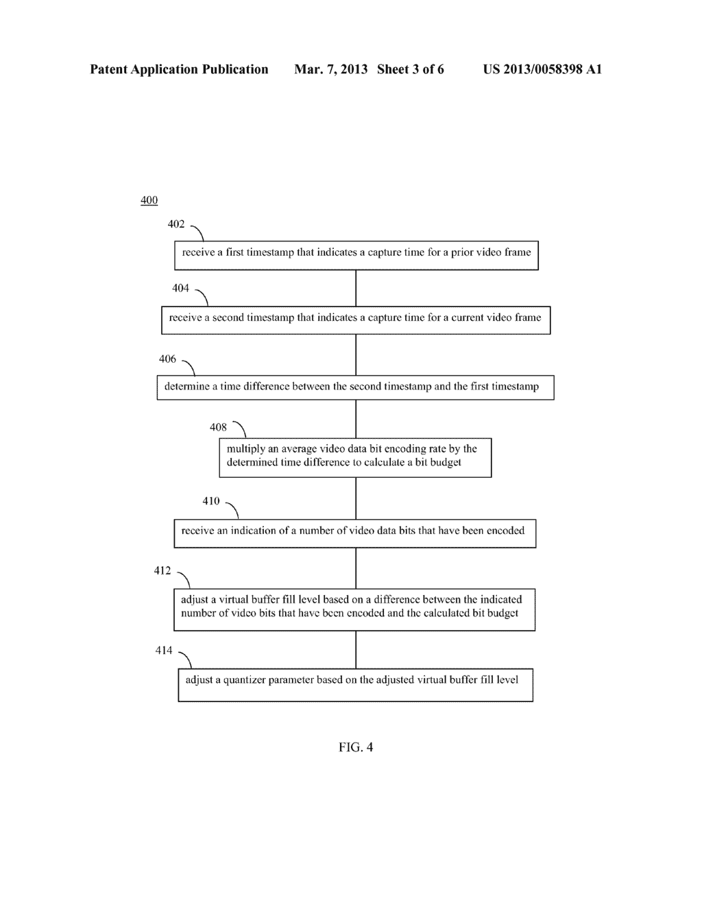 ADAPTIVE RATE CONTROL FOR ENCODING OF VARIABLE FRAME RATE VIDEO SOURCES - diagram, schematic, and image 04