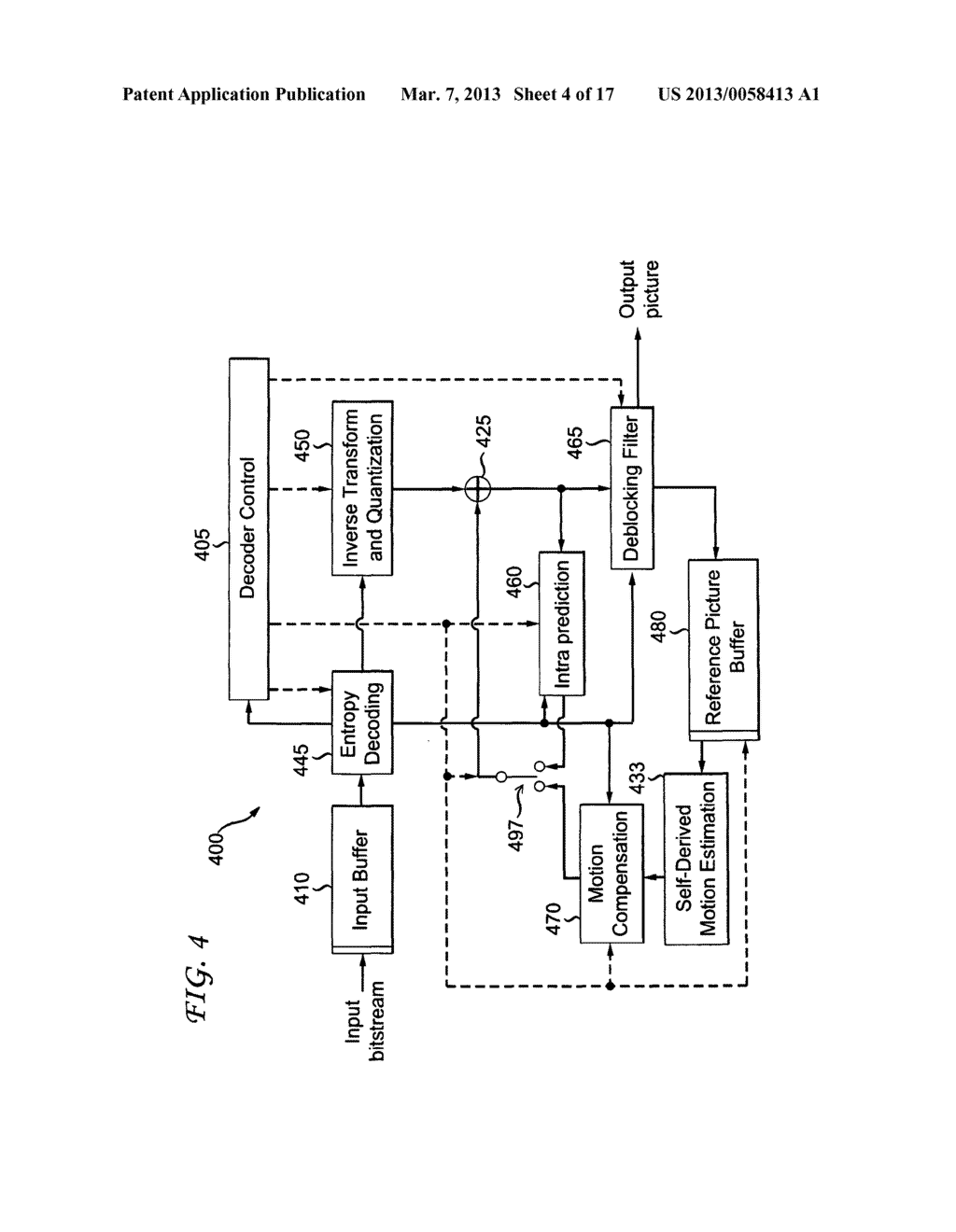 METHODS AND APPARATUS FOR UNI-PREDICTION OF SELF-DERIVATION OF MOTION     ESTIMATION - diagram, schematic, and image 05