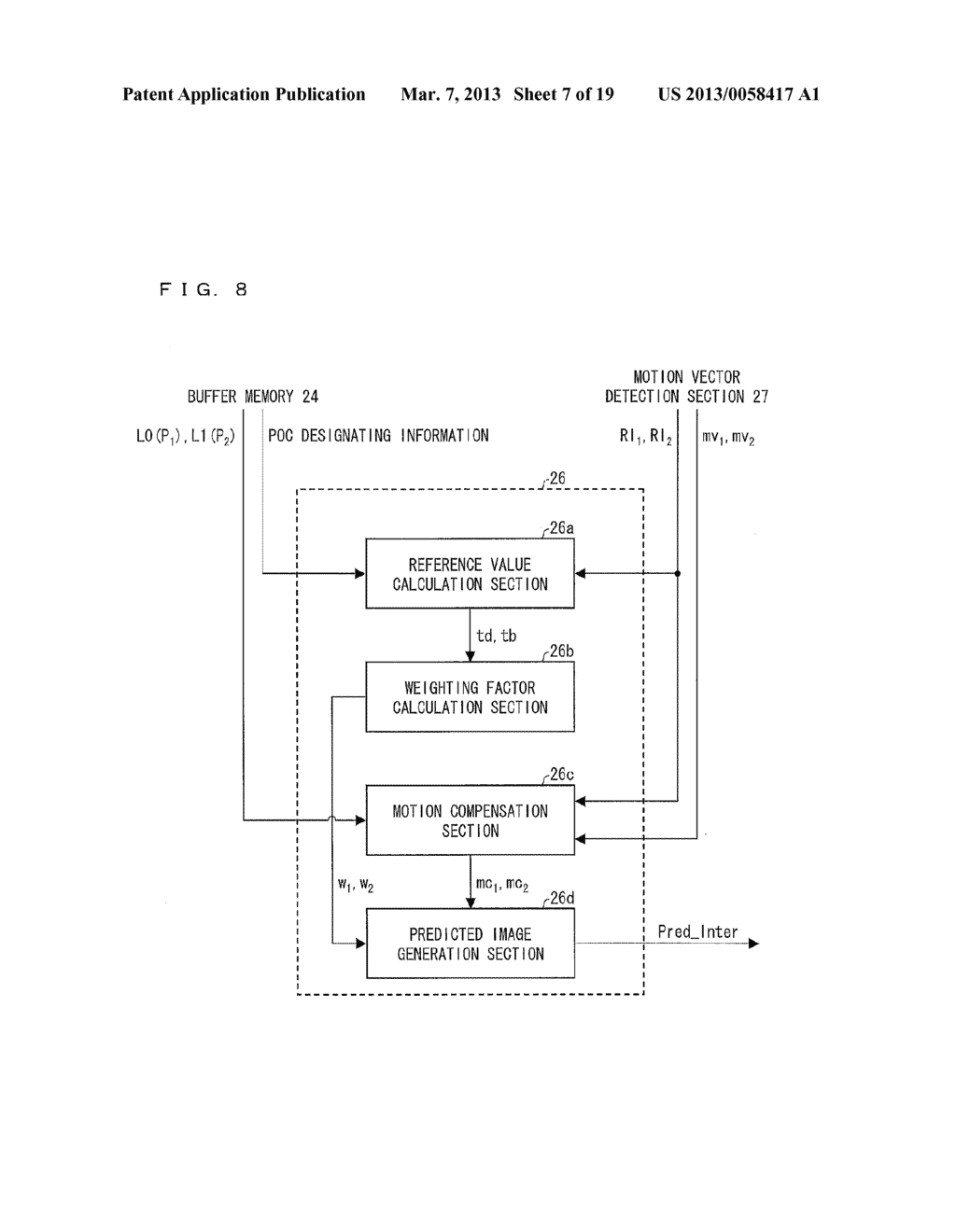 PREDICTION IMAGE GENERATION DEVICE, MOVING IMAGE DECODING DEVICE, AND     MOVING IMAGE CODING DEVICE - diagram, schematic, and image 08