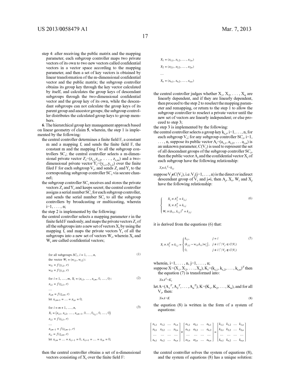 HIERARCHICAL GROUP KEY MANAGEMENT APPROACH BASED ON LINEAR GEOMETRY - diagram, schematic, and image 28